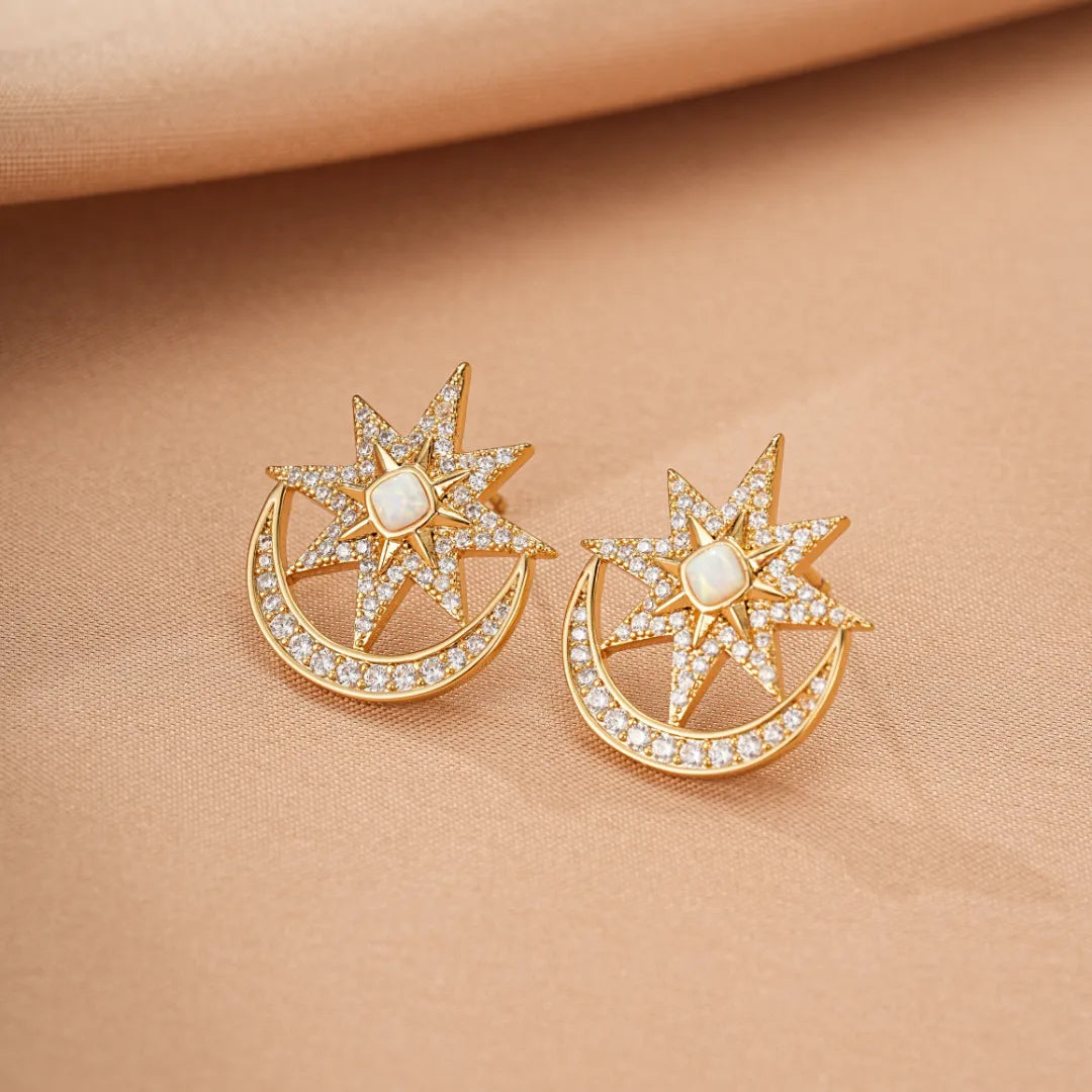 Opal Earrings "Luminous Star"