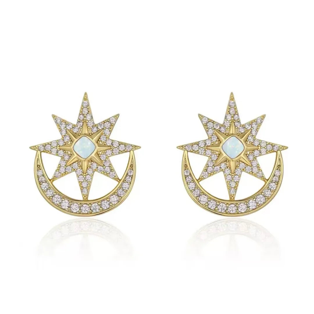 Opal Earrings "Luminous Star"