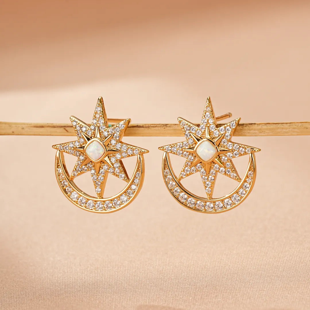 Opal Earrings "Luminous Star"