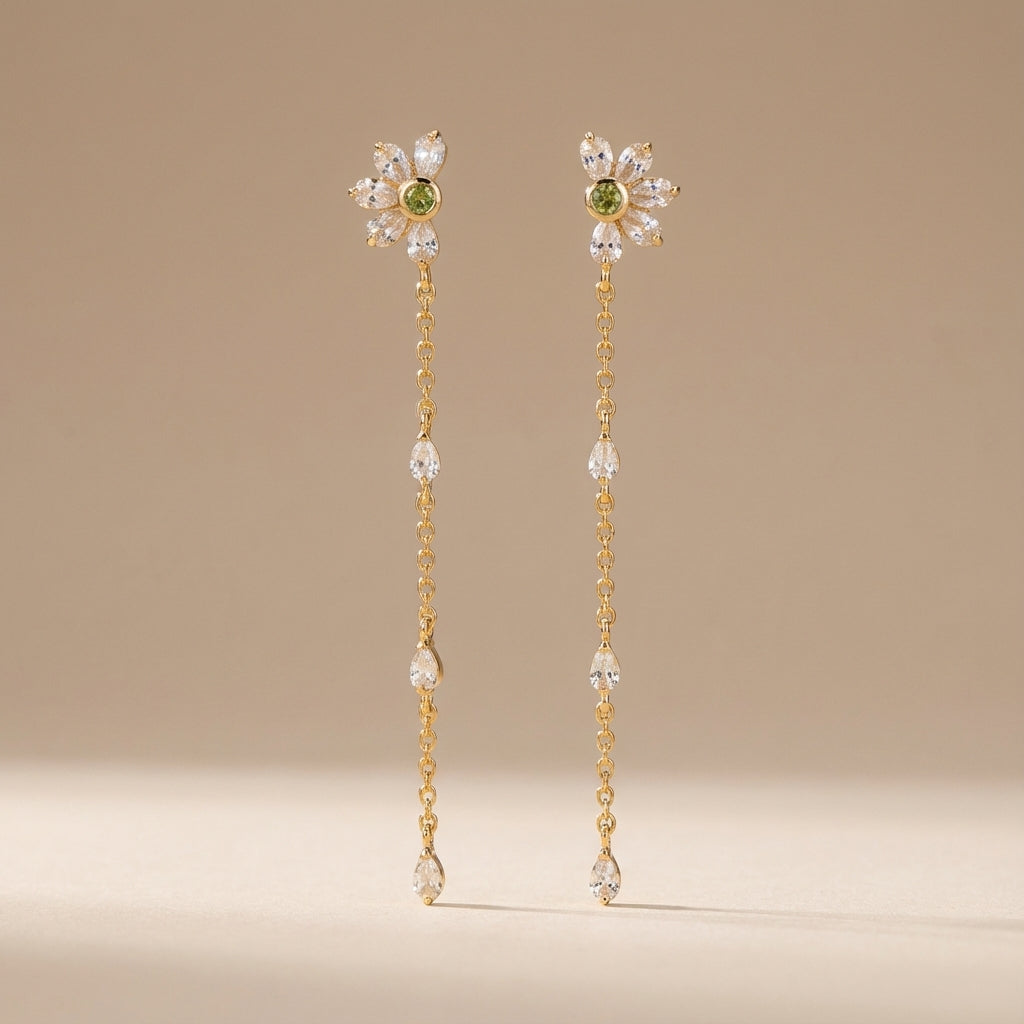 Peridot Ohrringe "Innere Gelassenheit" Vergoldet Silber