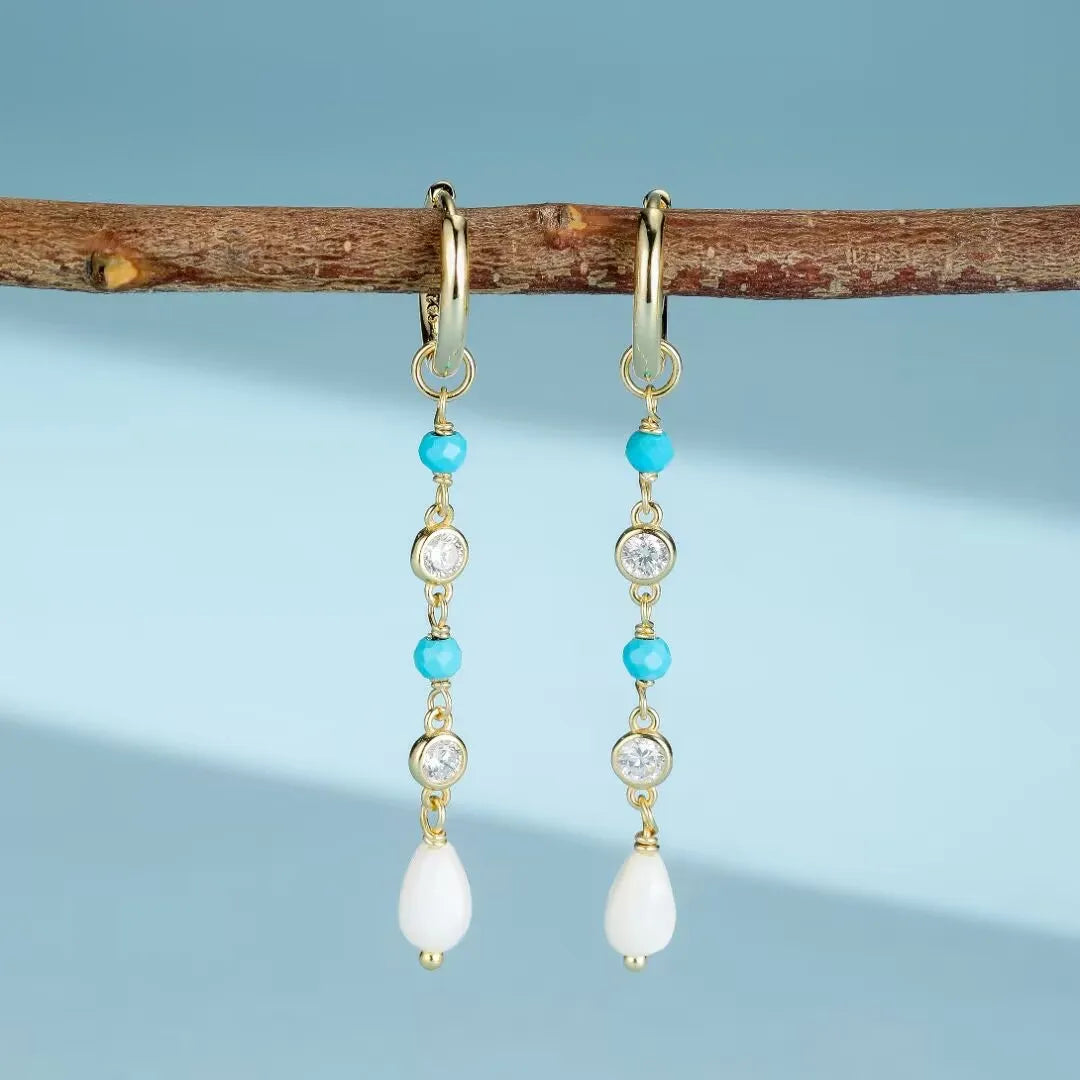 Ohrringe Türkis "Sanfter Wind" Silber