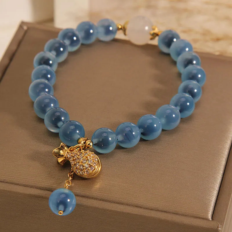 Blue Agate Bracelet "Oceanic Journey"