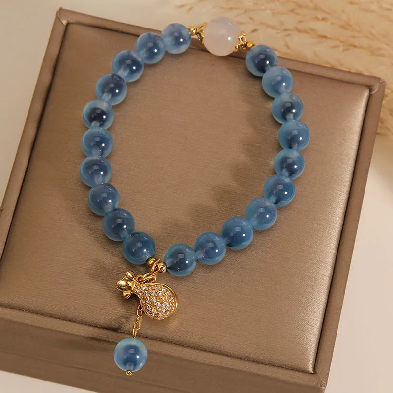 Blue Agate Bracelet "Oceanic Journey"