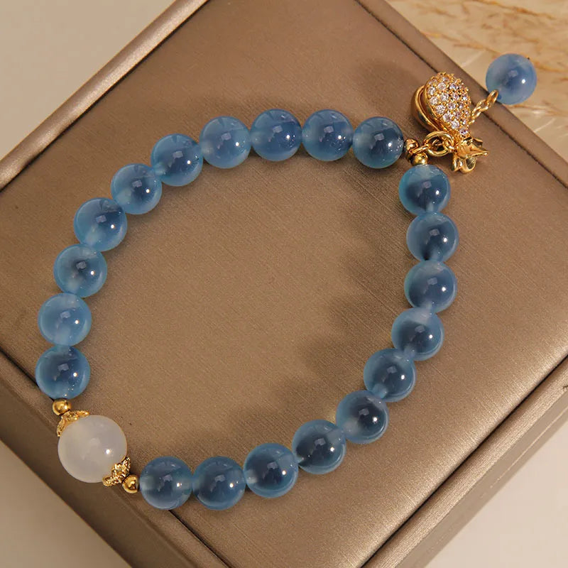 Blue Agate Bracelet "Oceanic Journey"