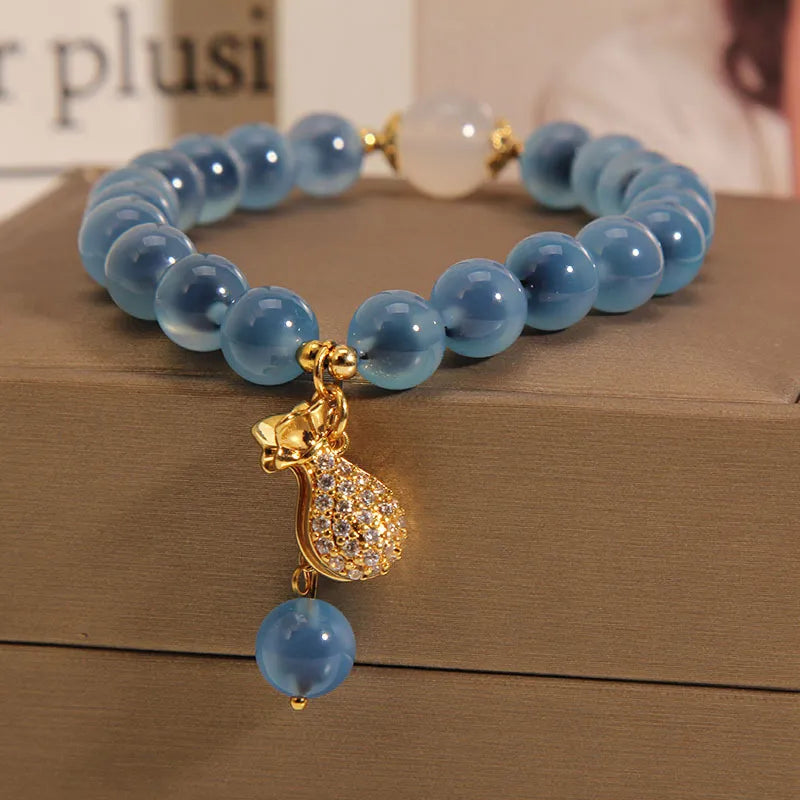 Blue Agate Bracelet "Oceanic Journey"