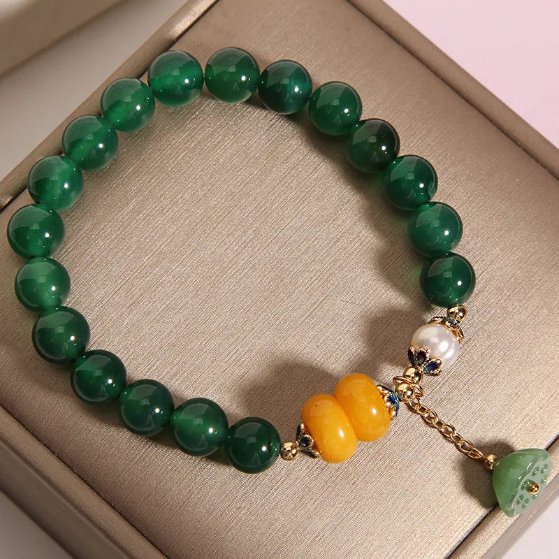 Agate Bracelet "Soothing Lotus"