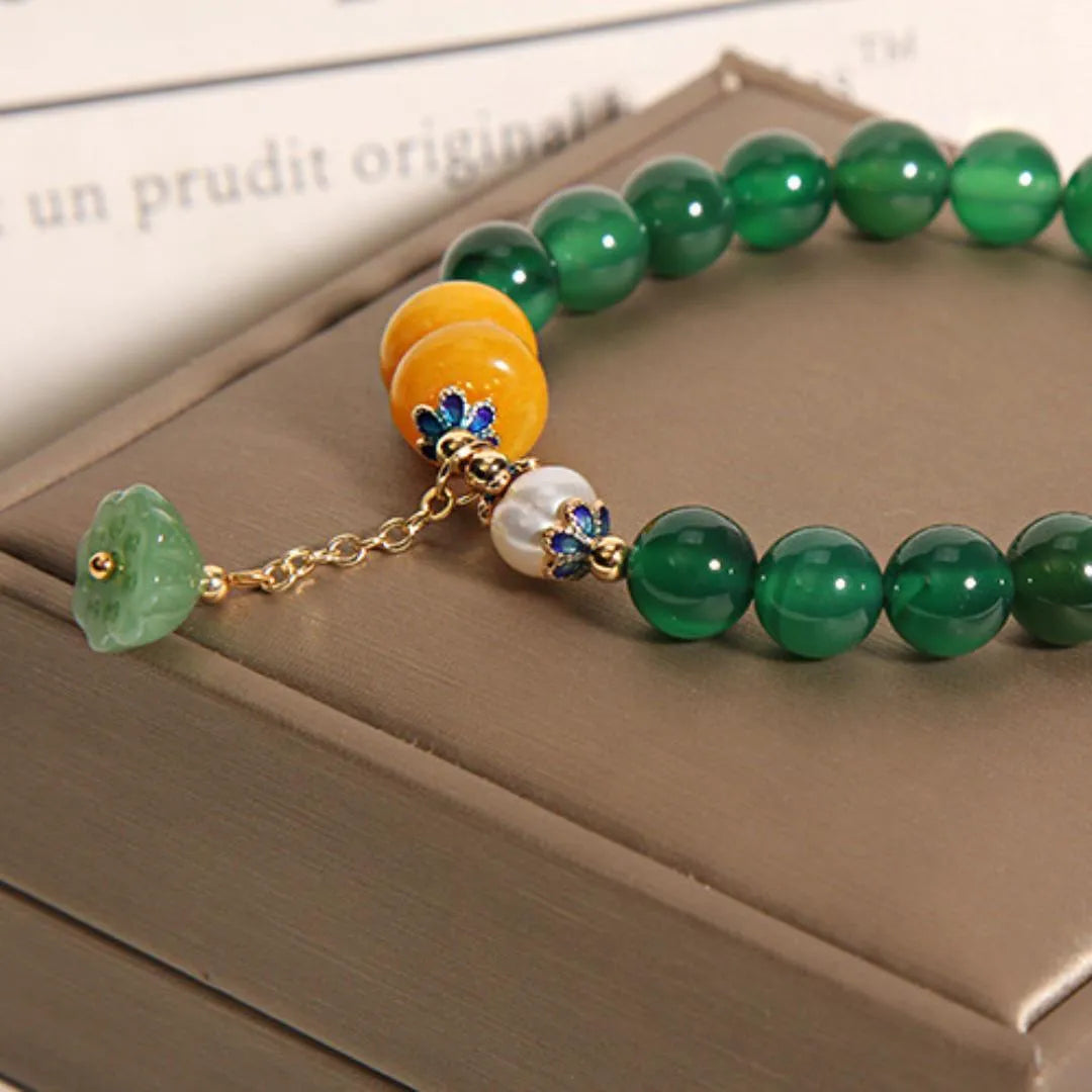 Agate Bracelet "Soothing Lotus"