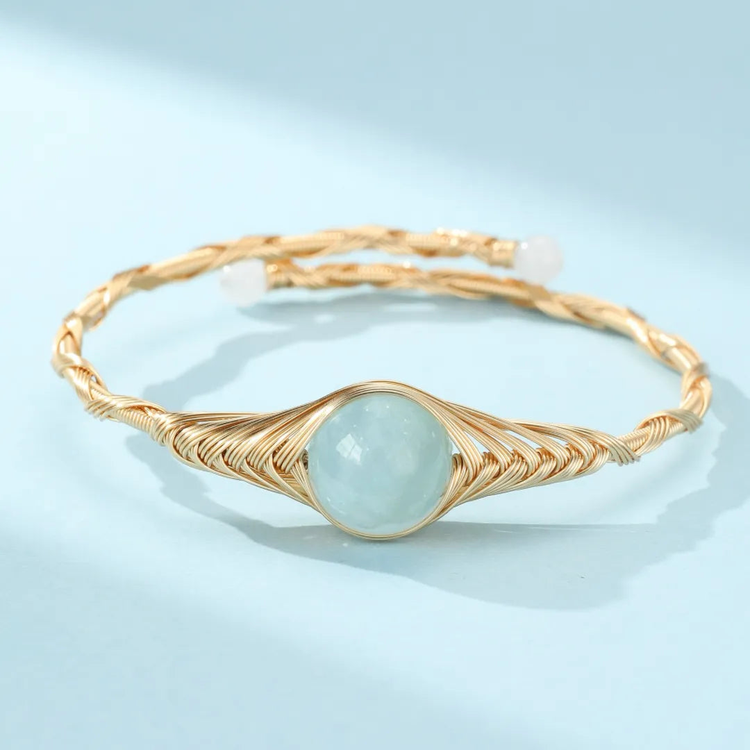 Aquamarine Bracelet "Marine Power" Gold 14K
