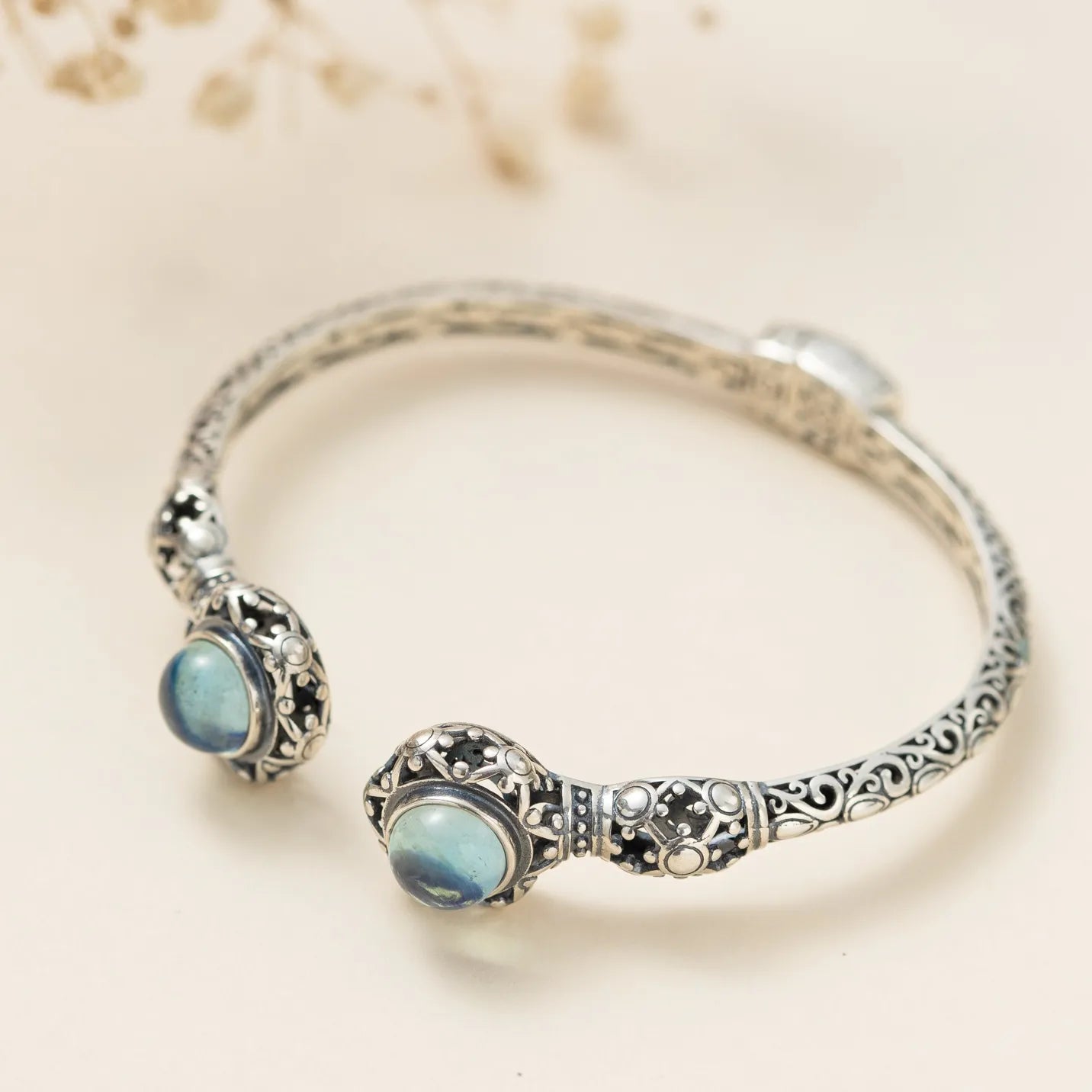 Armband Aquamarin "Maritime Gelassenheit" Silber