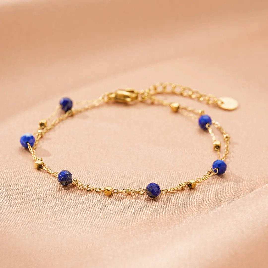 Lapis Lazuli oder Amazonit Armband "Harmonie Fine"