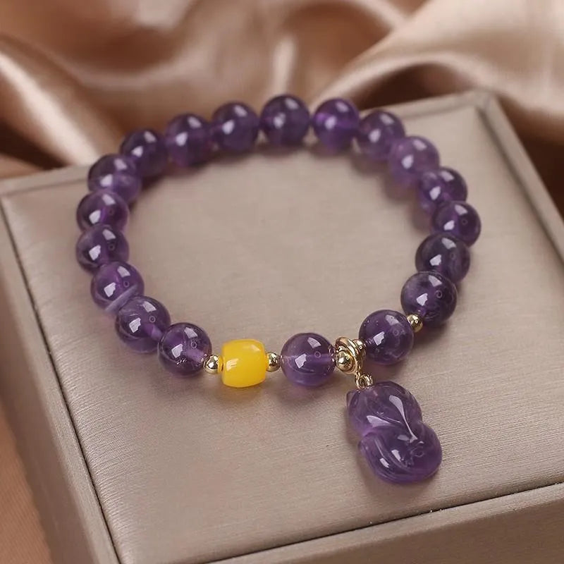 Amethyst Bracelet "Gentle Fox"