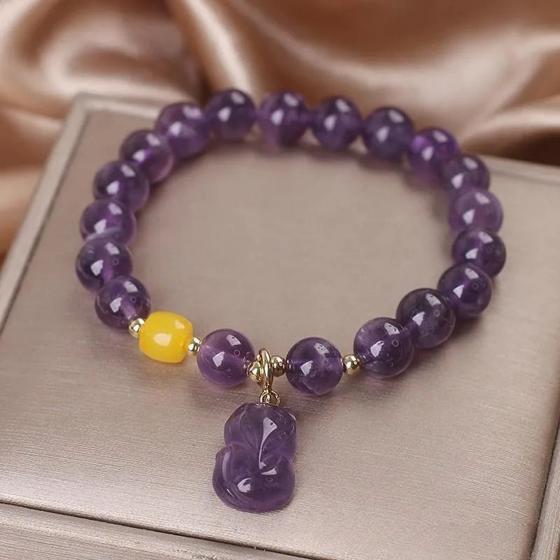 Amethyst Bracelet "Gentle Fox"