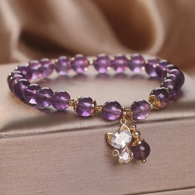 Amethyst Bracelet "Little Kitten"