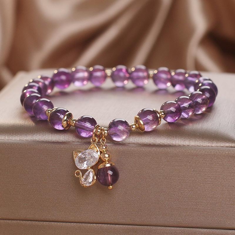 Amethyst Bracelet "Little Kitten"