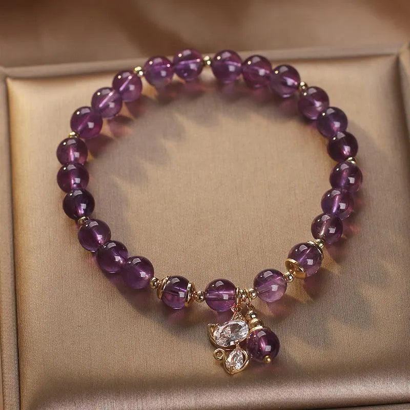 Amethyst Bracelet "Little Kitten"