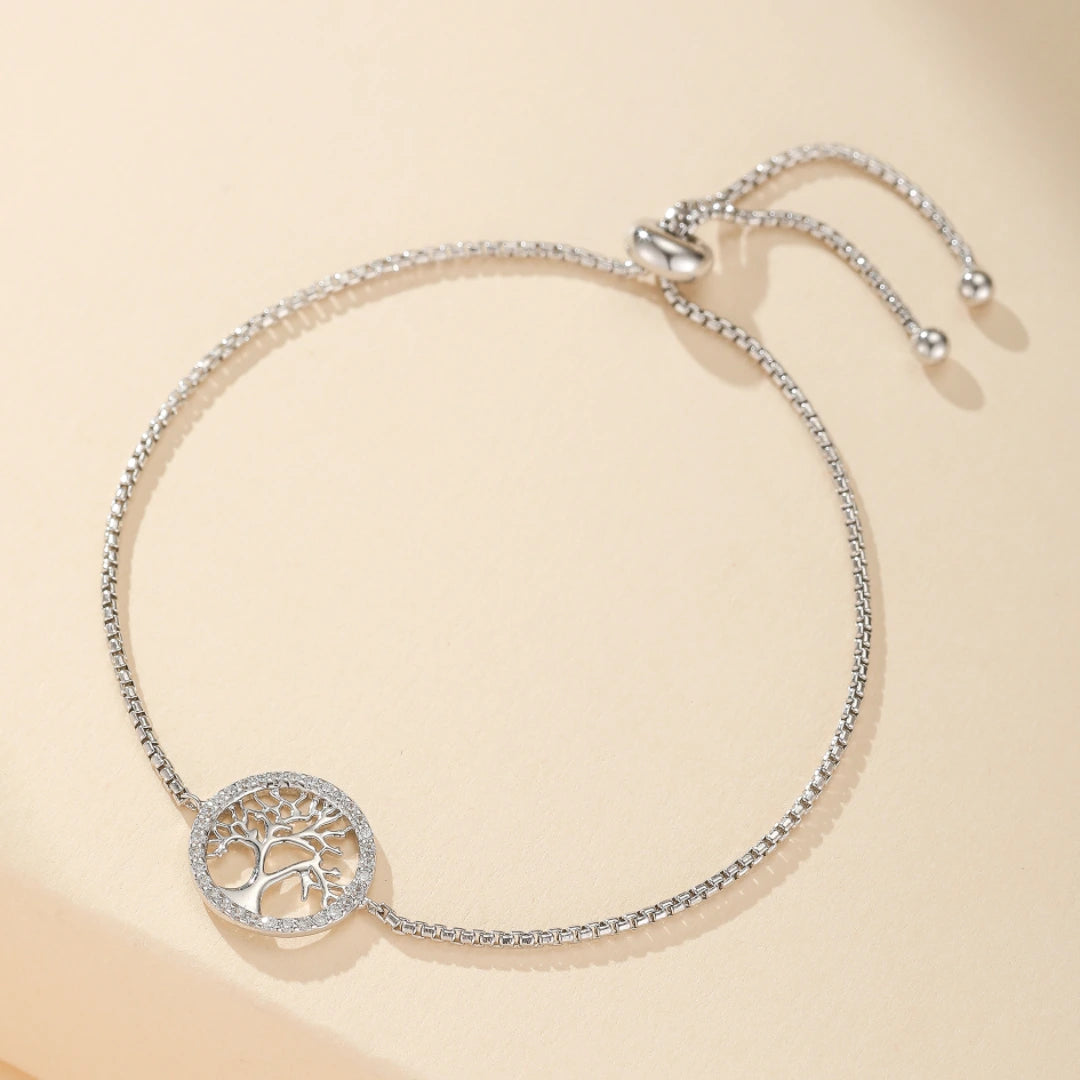 Life Tree Bracelet "Vital Circle" Silver