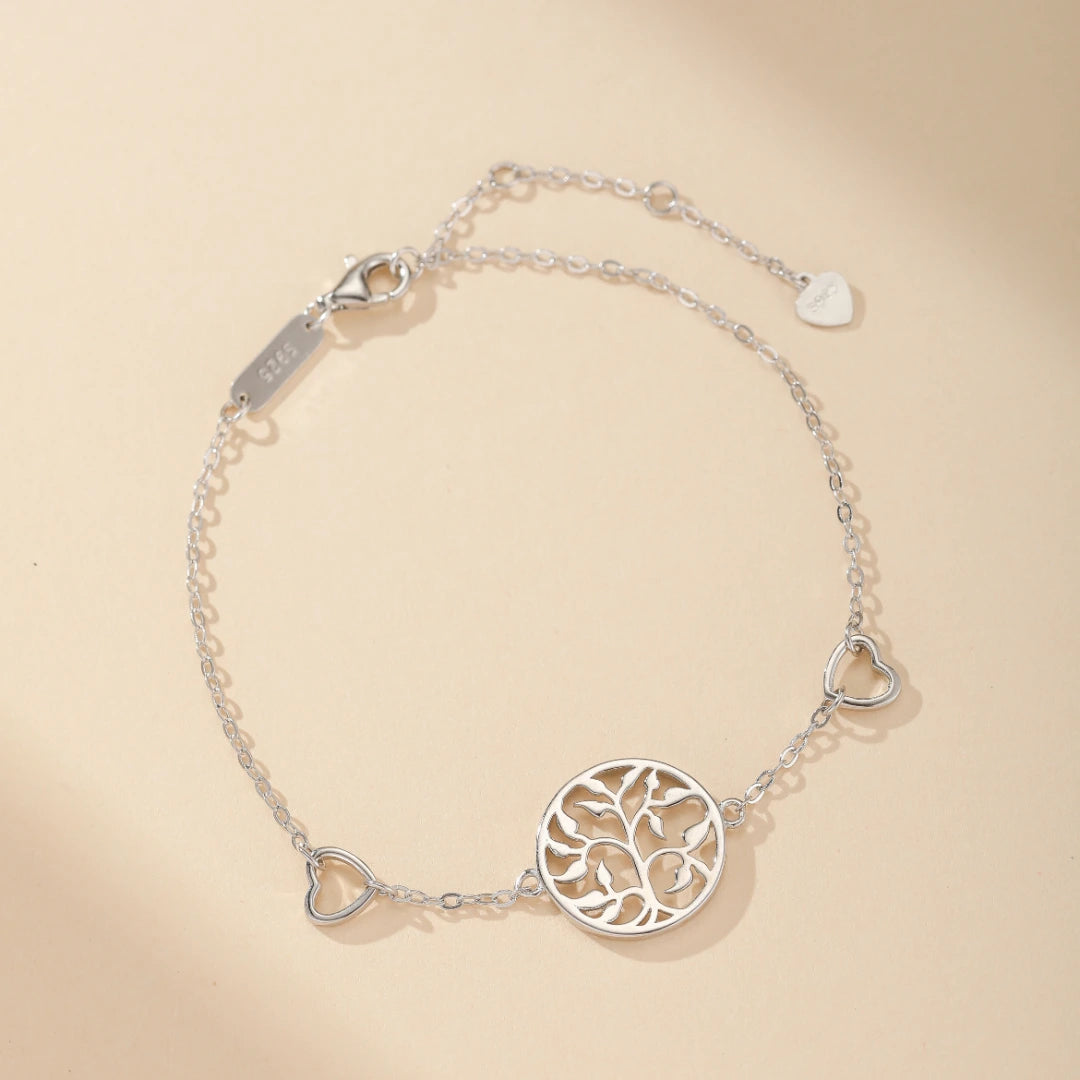 Bracelet Arbre de Vie "Cœur à Cœur" Argent