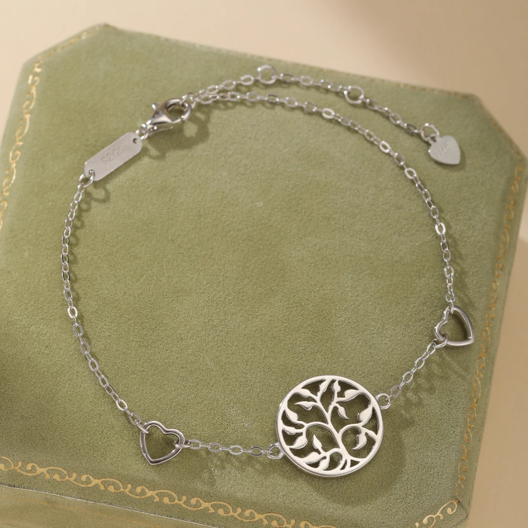 Bracelet Arbre de Vie "Cœur à Cœur" Argent