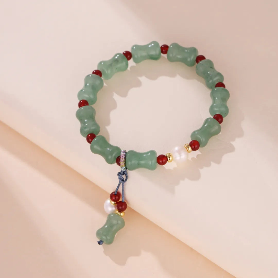 Aventurine and Pearl Bracelet "Soft Green"