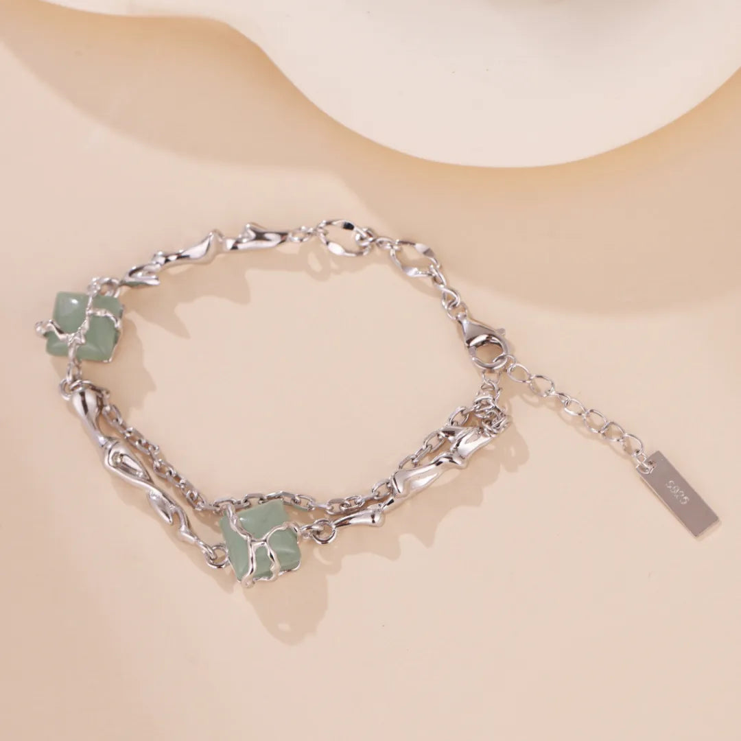 Aventurine Bracelet "Enchanted Forest" Silver