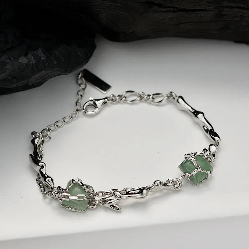 Aventurine Bracelet "Enchanted Forest" Silver