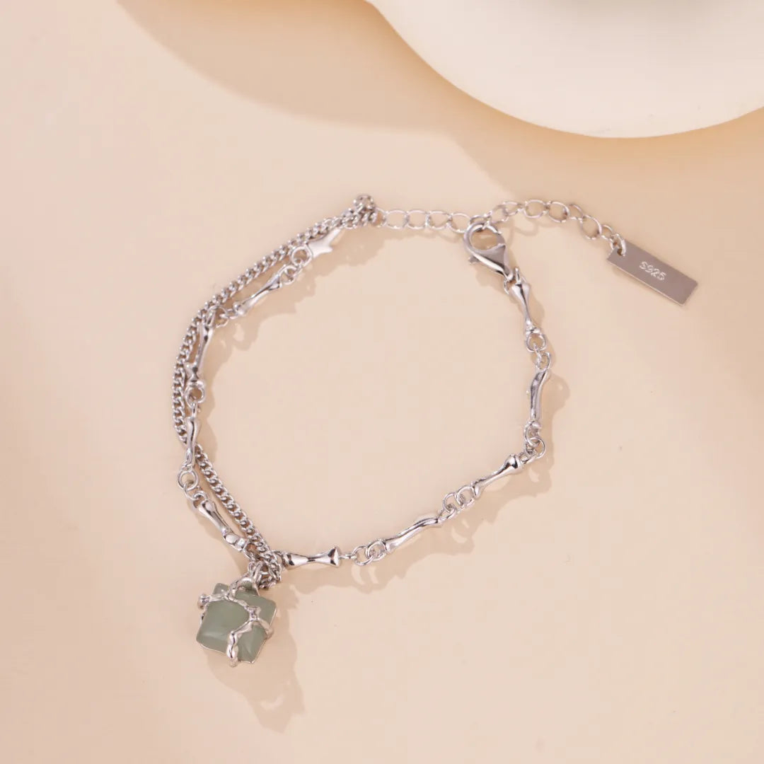 Aventurine Bracelet "Nature Embraced" Silver