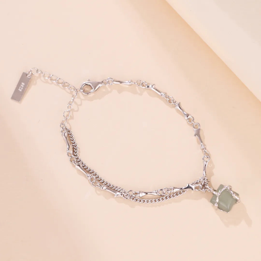 Aventurine Bracelet "Nature Embraced" Silver