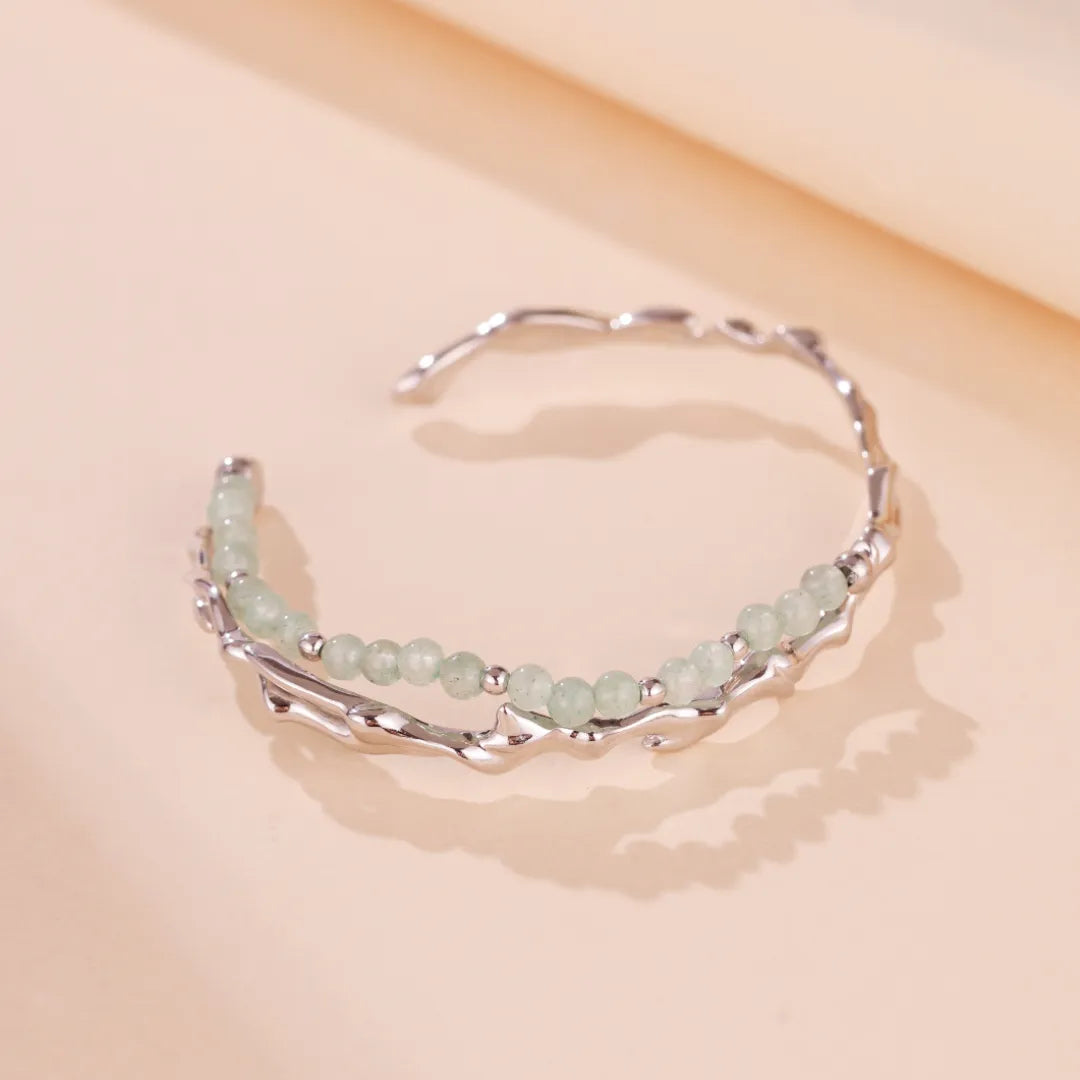 Aventurine Bracelet "Natural Serenity" Silver