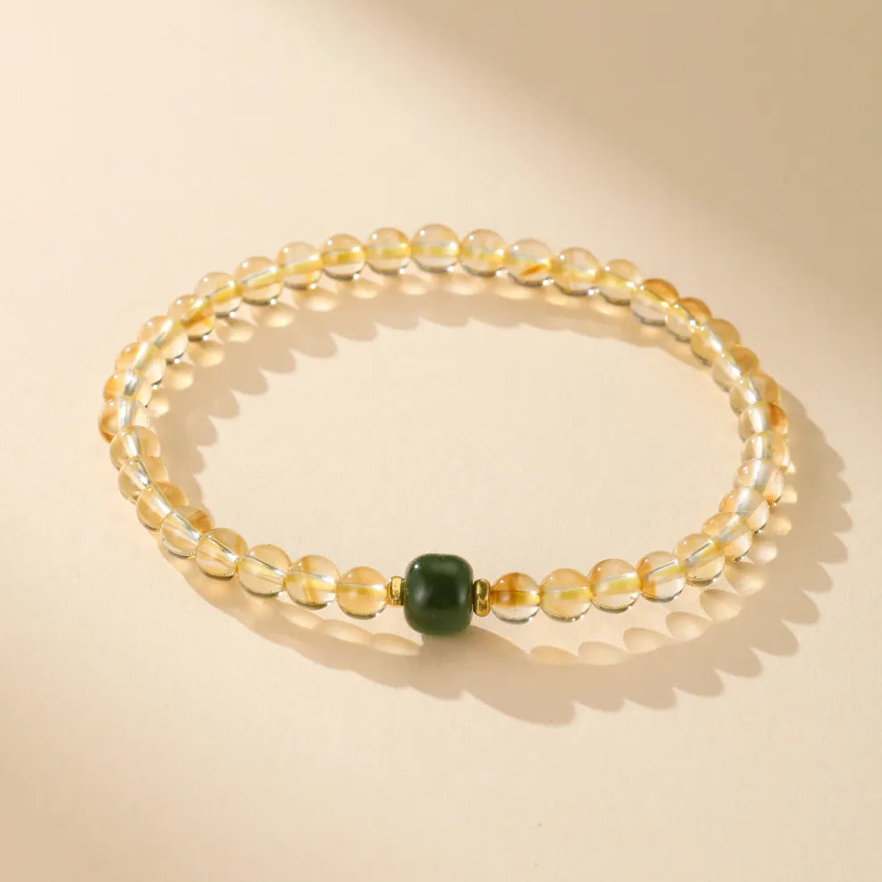 Citrine and Jade Bracelet "Prosperity"