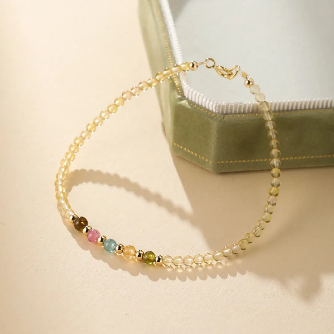 Citrine and Tourmaline Bracelet "Colorful Sweetness"