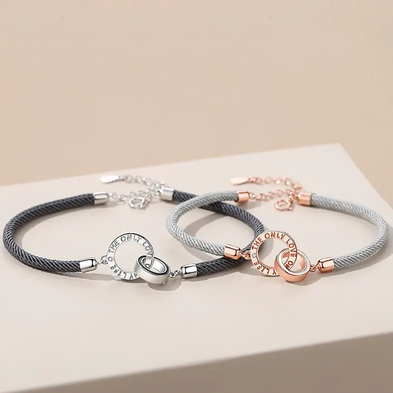 Bracelet Couple Infini "Cercle d’Amour" Argent