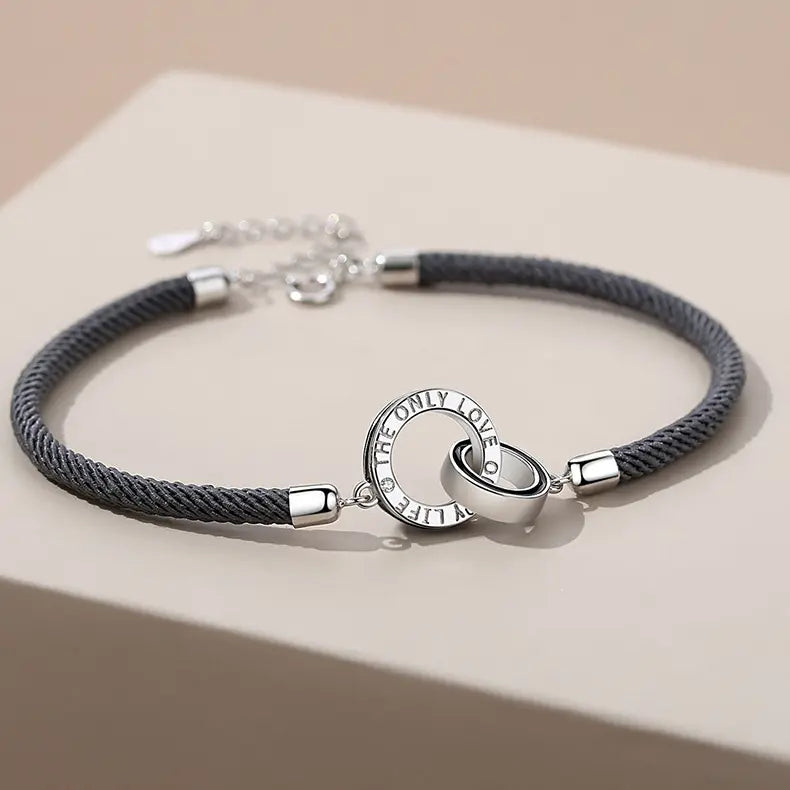 Bracciale Coppia Infinito "Cerchio d'Amore" Argento