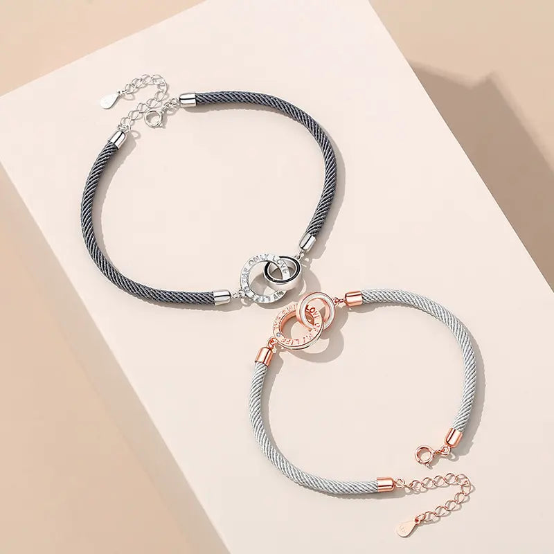 Bracciale Coppia Infinito "Cerchio d'Amore" Argento