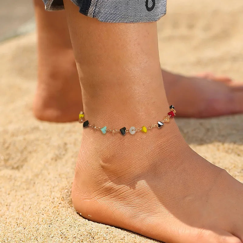 Agate Anklet "Natural Essence"
