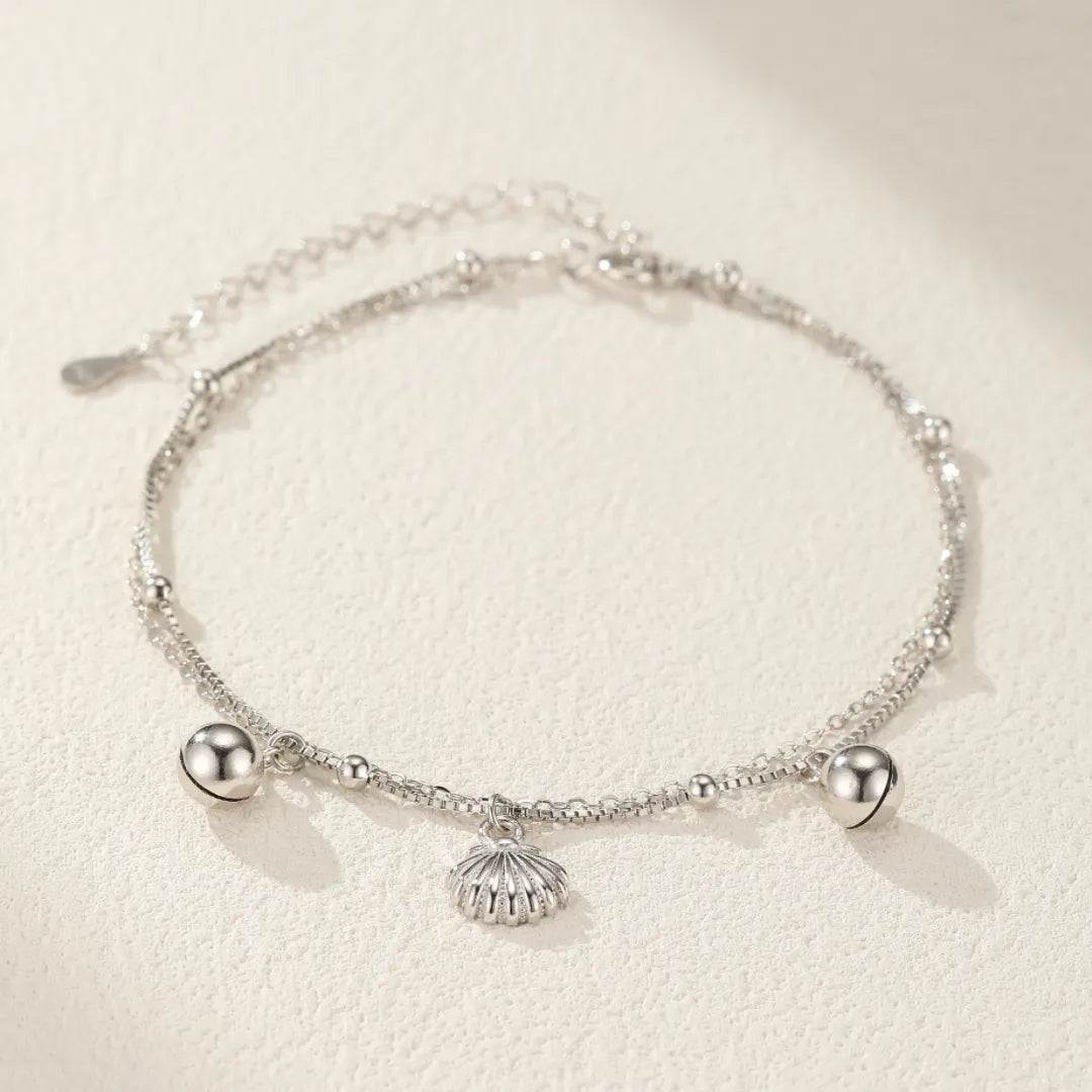 Anklet Shell "Marine Essence" Silver