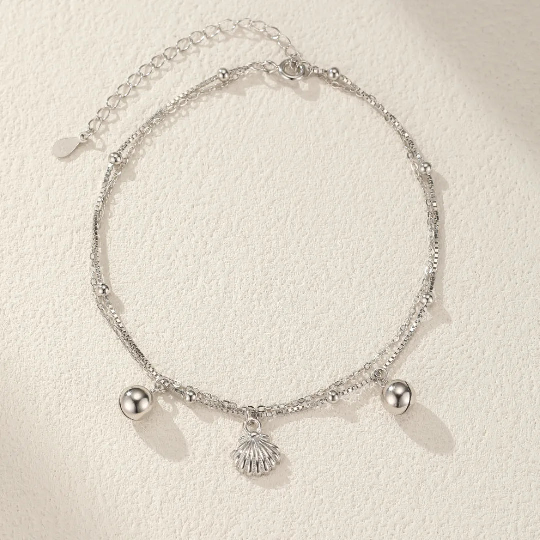 Anklet Shell "Marine Essence" Silver