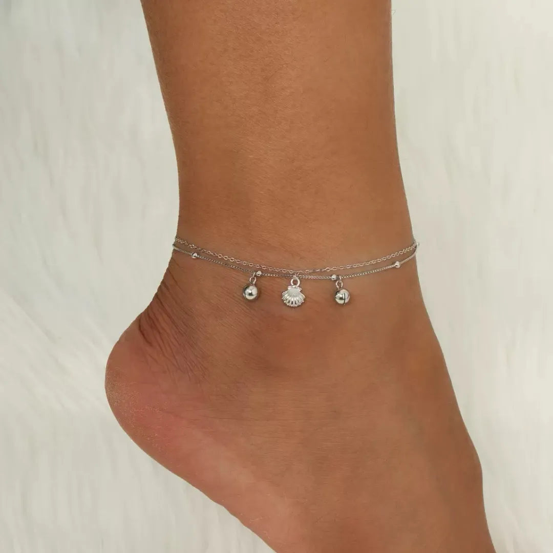 Anklet Shell "Marine Essence" Silver
