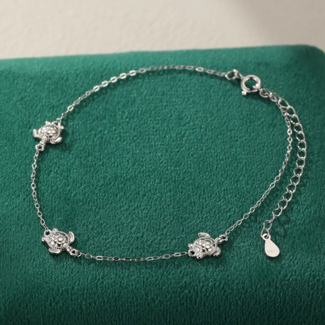 Anklet Turtles "Marine Adventure" Silver