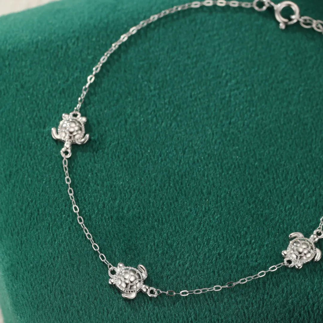 Anklet Turtles "Marine Adventure" Silver