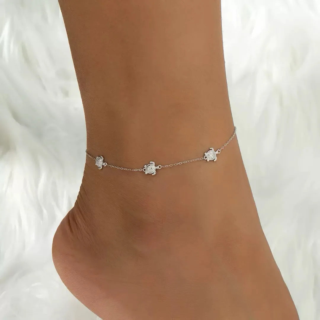 Anklet Turtles "Marine Adventure" Silver