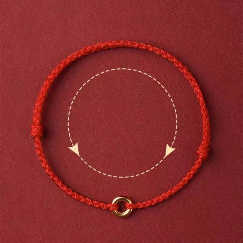 Bracciale Filo Rosso "Anello Armonioso"