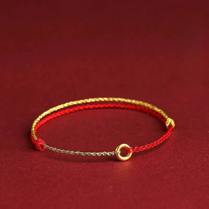 Bracciale Filo Rosso "Anello Armonioso"