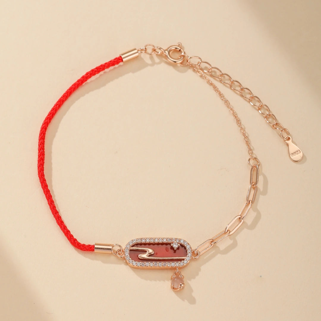 Bracelet Fil Rouge "Éden d'Orient" Argent