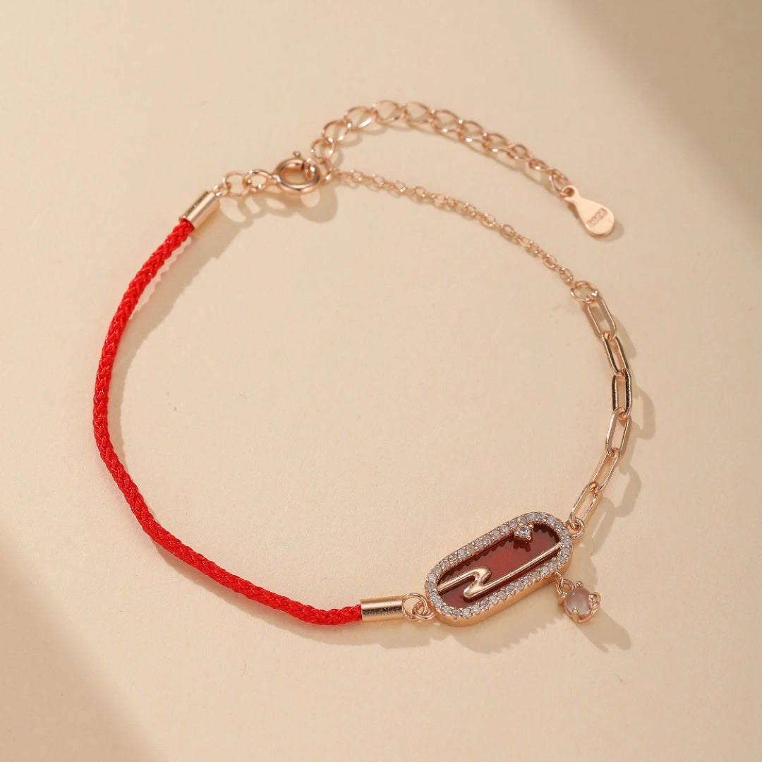 Bracelet Fil Rouge "Éden d'Orient" Argent