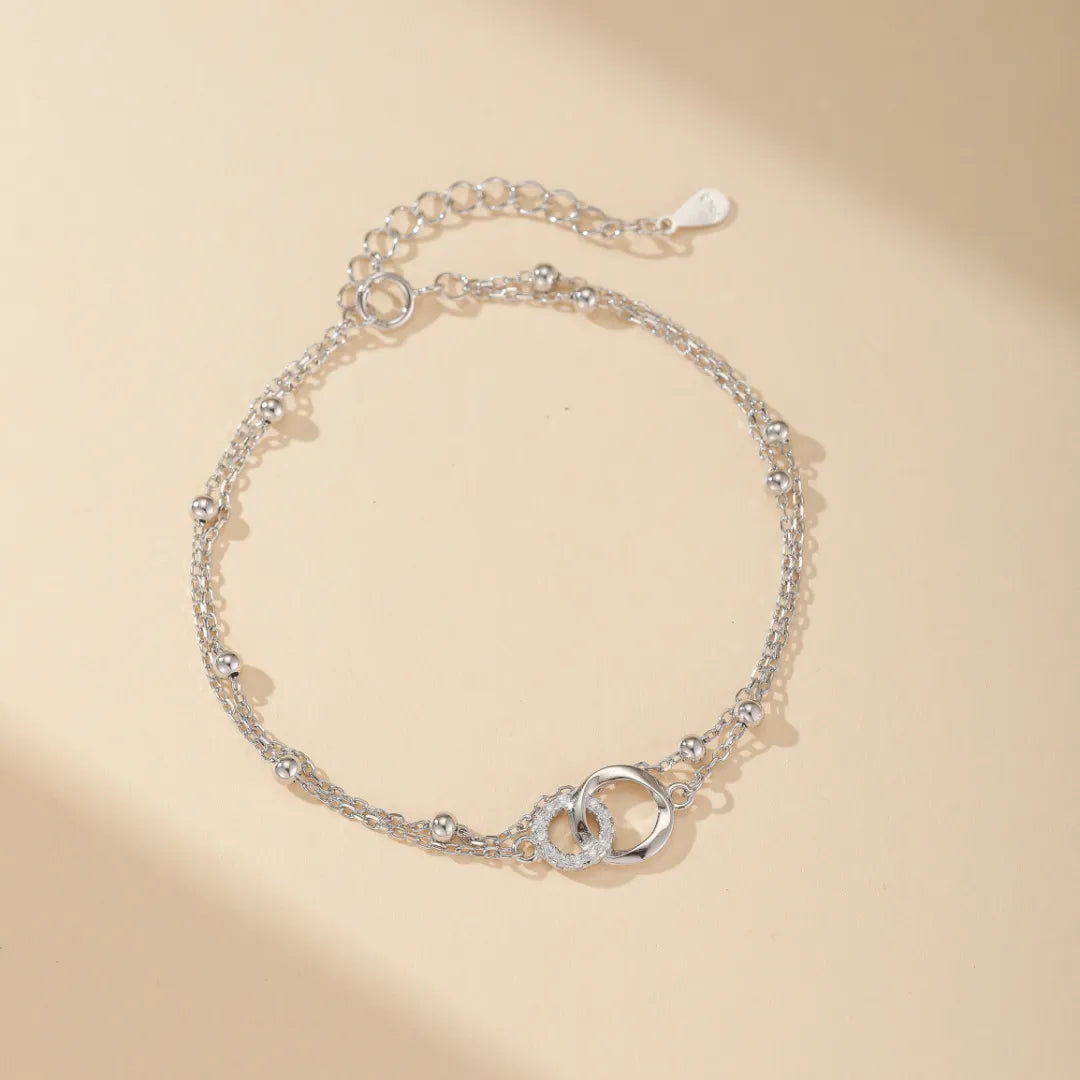 Bracelet Infini "Éternité Précieuse" Argent