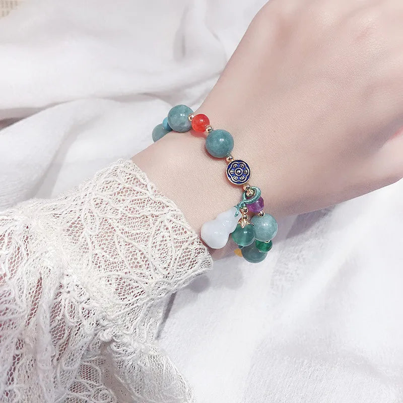 Jade and Agate Bracelet "Balance and Protection"