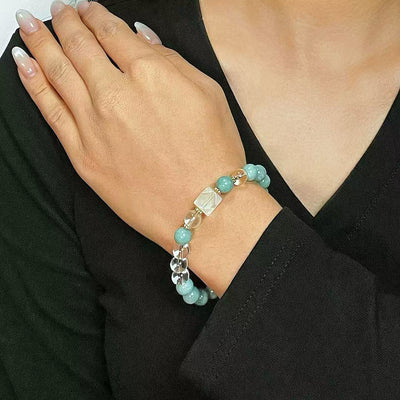 Jade and Rock Crystal Bracelet "Soothing Clarity"