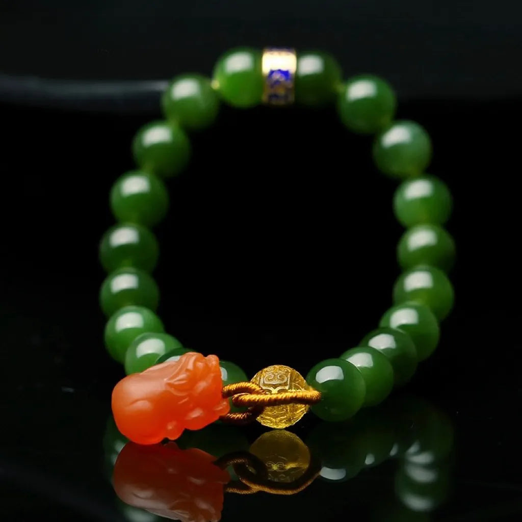 Jade Pi Xiu Bracelet "Sacred Energy" Silver