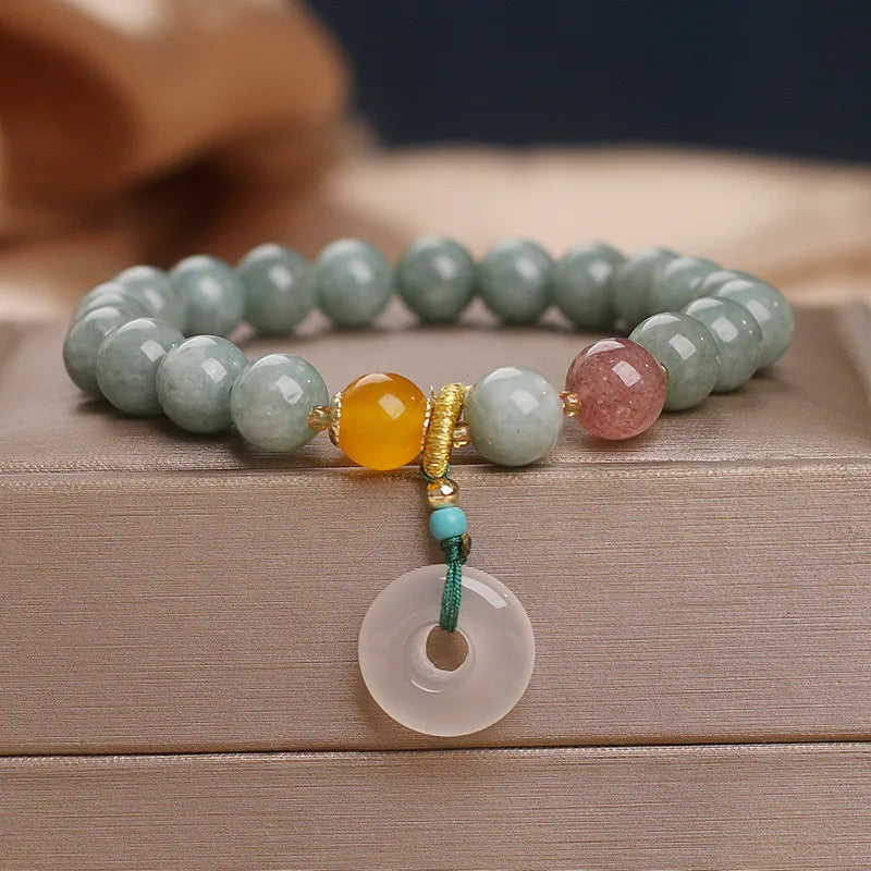 Jade Bracelet "Pure Harmony" Gold Silver