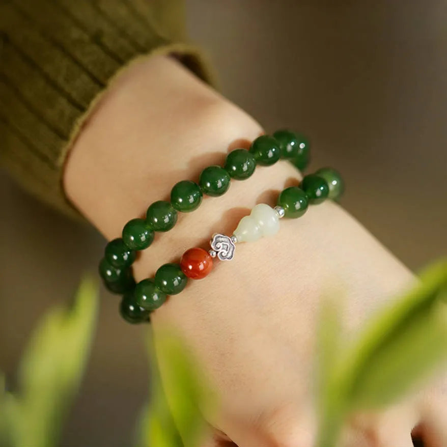 Armband Jade Lotus "Chance Lotus" Silber